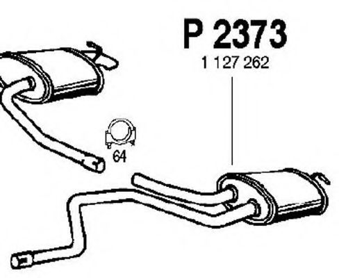 Глушитель выхлопных газов конечный FENNO P2373