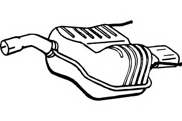 Глушитель выхлопных газов конечный FENNO 4558