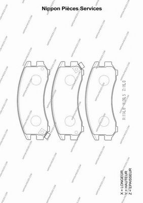 Комплект тормозных колодок, дисковый тормоз NPS FBP1377