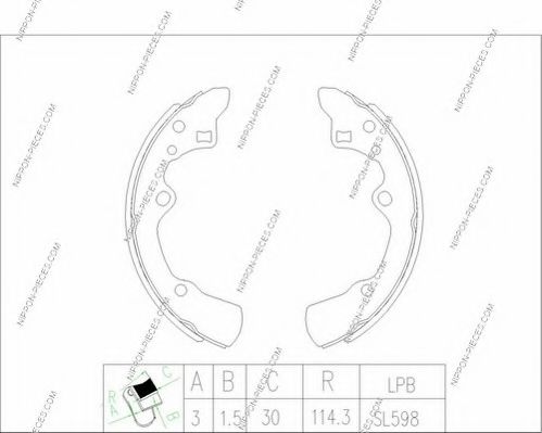 Комплект тормозных колодок NPS M350A29