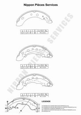 Комплект тормозных колодок NPS ADN14151