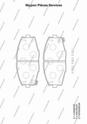 Комплект тормозных колодок, дисковый тормоз NPS T360A45