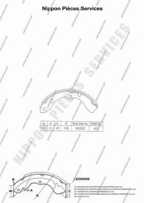 Комплект тормозных колодок NPS 8661