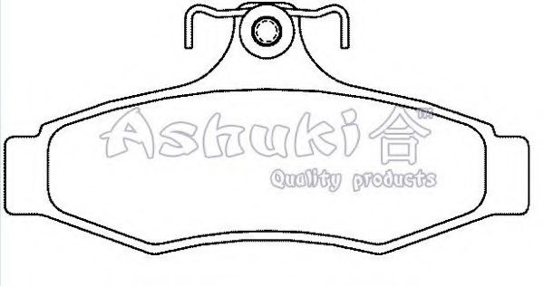Комплект тормозных колодок, дисковый тормоз ASHUKI J011-02A