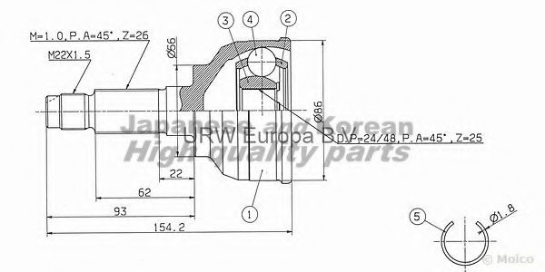Главный тормозной цилиндр ASHUKI MA-290