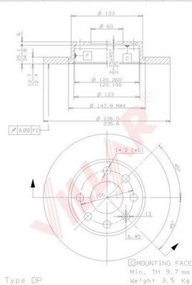 Тормозной диск VILLAR 628.0484