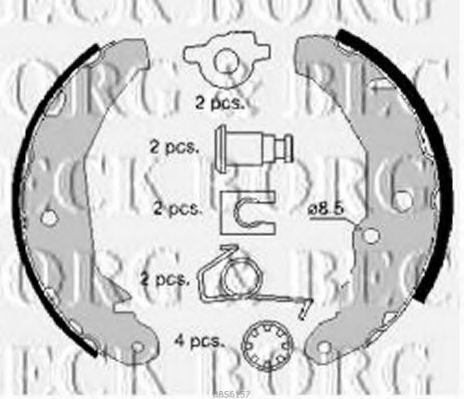 Комплект тормозных колодок BORG & BECK BBS6157