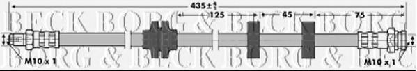 Тормозной шланг BORG & BECK BBH6955