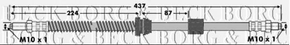 Тормозной шланг BORG & BECK BBH6963