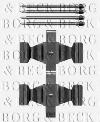 Комплектующие, колодки дискового тормоза BORG & BECK BBK1272