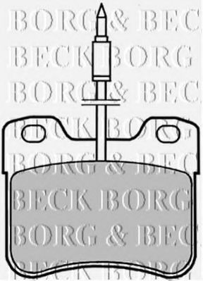 Комплект тормозных колодок, дисковый тормоз BORG & BECK BBP1402