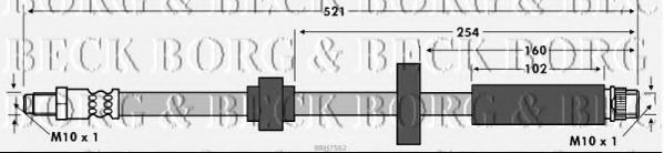 Тормозной шланг BORG & BECK BBH7562