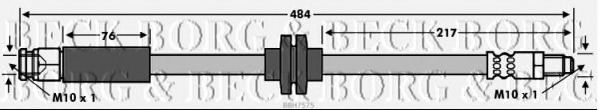 Тормозной шланг BORG & BECK BBH7575