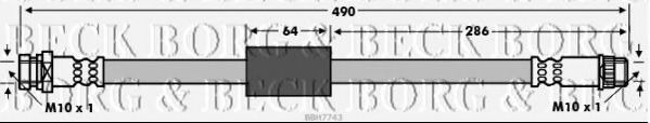 Тормозной шланг BORG & BECK BBH7743