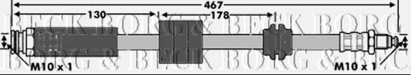 Тормозной шланг BORG & BECK BBH6097