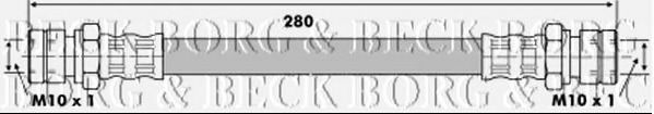 Тормозной шланг BORG & BECK BBH6257