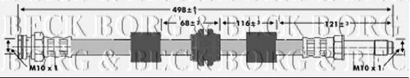 Тормозной шланг BORG & BECK BBH6708