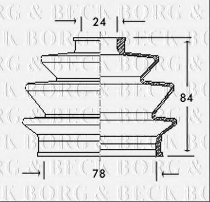 Пыльник, приводной вал BORG & BECK BCB2011
