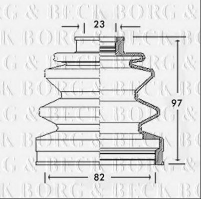 Пыльник, приводной вал BORG & BECK BCB2288