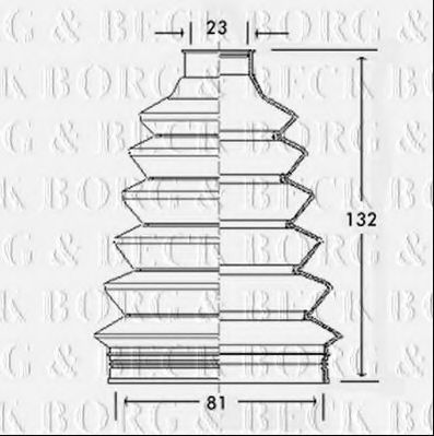 Пыльник, приводной вал BORG & BECK BCB2322