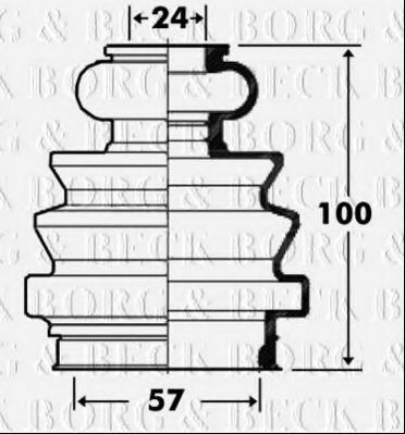 Пыльник, приводной вал BORG & BECK BCB2716