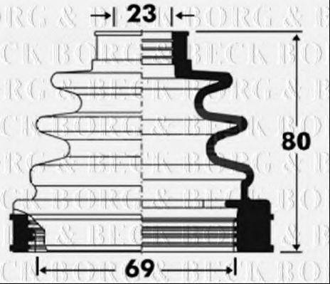 Пыльник, приводной вал BORG & BECK BCB2854
