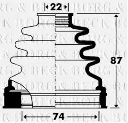 Пыльник, приводной вал BORG & BECK BCB2904