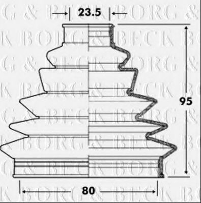 Пыльник, приводной вал BORG & BECK BCB6076