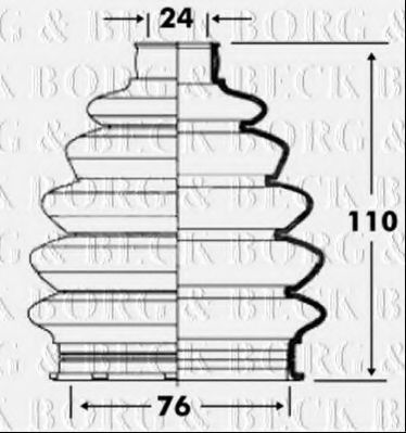 Пыльник, приводной вал BORG & BECK BCB6081