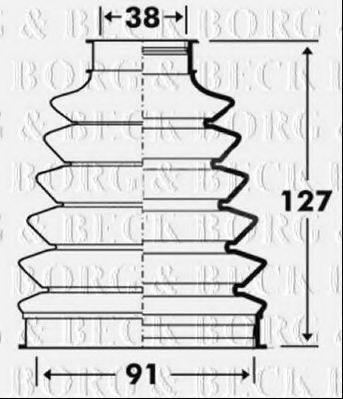 Пыльник, приводной вал BORG & BECK BCB6102