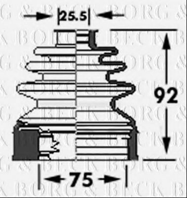 Пыльник, приводной вал BORG & BECK BCB6117