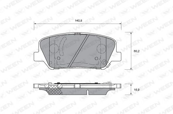 Комплект тормозных колодок, дисковый тормоз WEEN 151-0003