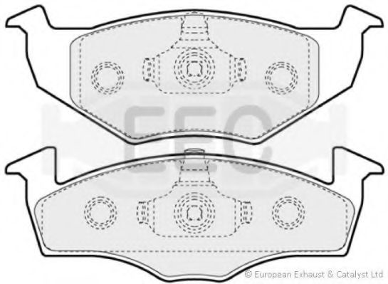 Комплект тормозных колодок, дисковый тормоз EEC BRP0974