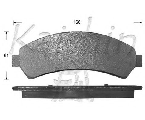 Комплект тормозных колодок, дисковый тормоз KAISHIN D10023