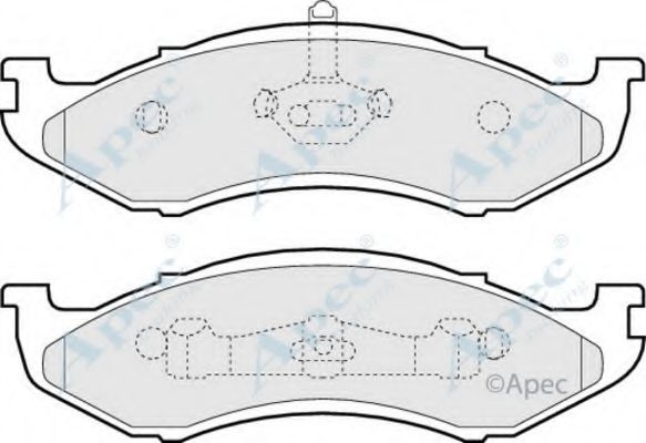 Комплект тормозных колодок, дисковый тормоз APEC braking PAD1056