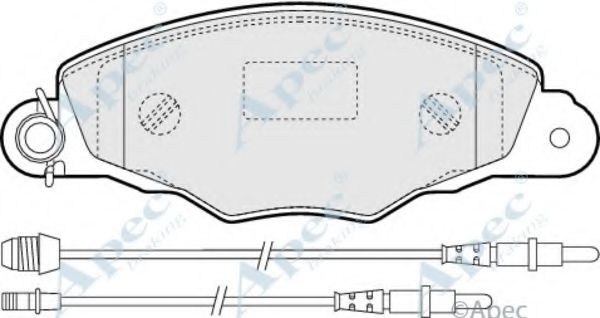 Комплект тормозных колодок, дисковый тормоз APEC braking PAD1144