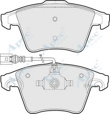 Комплект тормозных колодок, дисковый тормоз APEC braking PAD1337