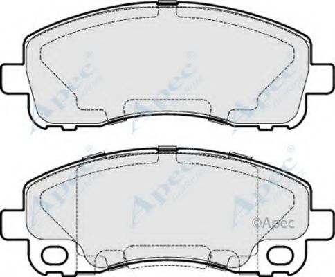 Комплект тормозных колодок, дисковый тормоз APEC braking PAD1691