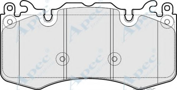 Комплект тормозных колодок, дисковый тормоз APEC braking PAD1737