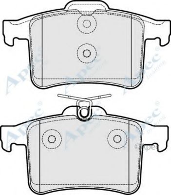 Комплект тормозных колодок, дисковый тормоз APEC braking PAD1768