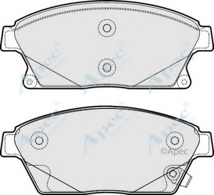 Комплект тормозных колодок, дисковый тормоз APEC braking PAD1772