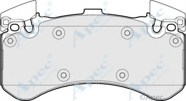 Комплект тормозных колодок, дисковый тормоз APEC braking PAD1805