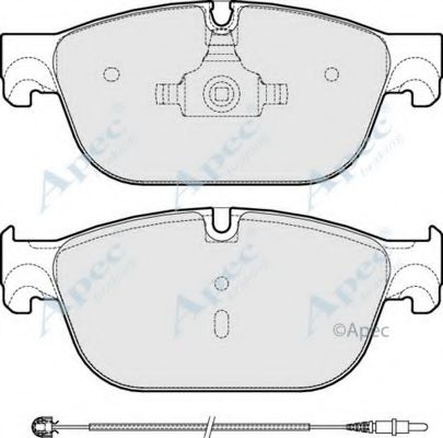 Комплект тормозных колодок, дисковый тормоз APEC braking PAD1809