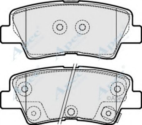 Комплект тормозных колодок, дисковый тормоз APEC braking PAD1870