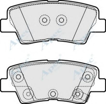 Комплект тормозных колодок, дисковый тормоз APEC braking PAD1896