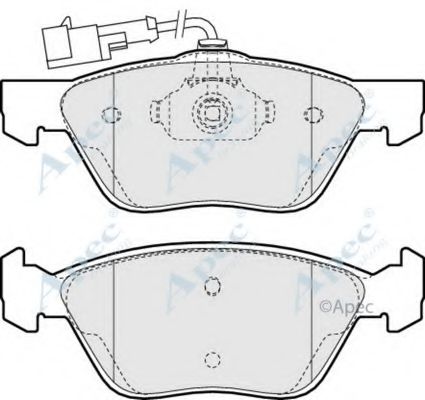 Комплект тормозных колодок, дисковый тормоз APEC braking PAD937