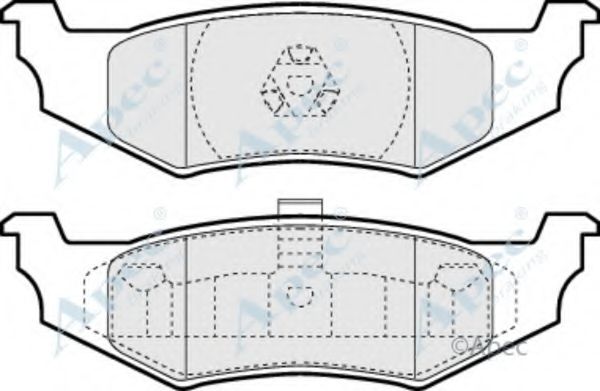 Комплект тормозных колодок, дисковый тормоз APEC braking PAD1169