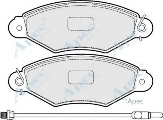 Комплект тормозных колодок, дисковый тормоз APEC braking PAD1505