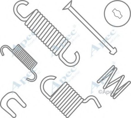 Комплектующие, тормозная колодка APEC braking KIT995