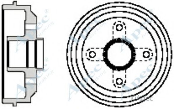 Тормозной барабан APEC braking DRM9142